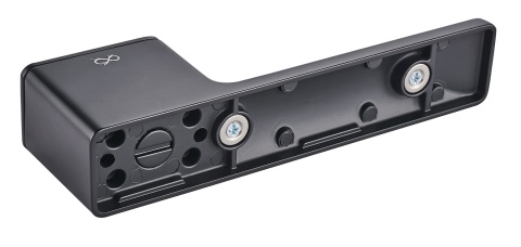 Klamka Genova Privato RT KGEA B00/MG00 HB czarna na szyldzie prostokątnym z ukrytą szybką blokadą Infinity Line