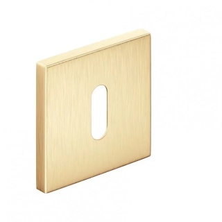 Rozeta kwadratowa Slim mosiądz matowy klucz