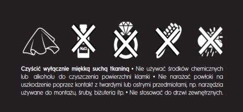 Rozeta kwadratowa czarna wkładka