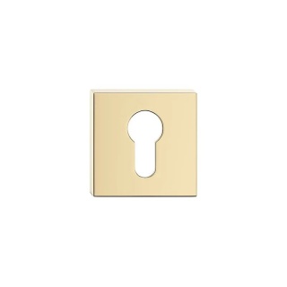 Rozeta kwadratowa mosiądz błyszczący PVD wkładka