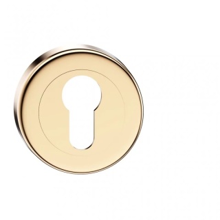 Rozeta okrągła CL mosiądz błyszczący PVD wkładka