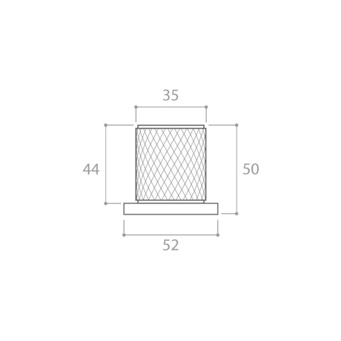 Klamko Gałka Time R Slim stała lewa czarna na rozecie okrągłej Corona