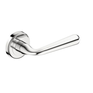 Klamka Handy R CL chrom błyszczący na rozecie okrągłej Corona