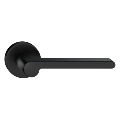 Klamka Pandora czarna na rozecie okrągłej Corona