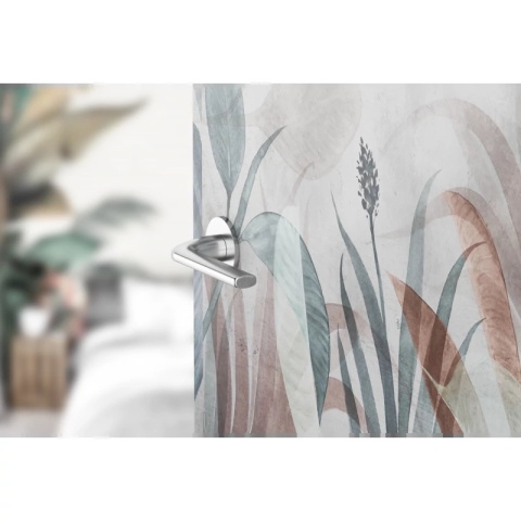 Klamka Scandi Slim chrom szczotkowany na rozecie okrągłej Corona