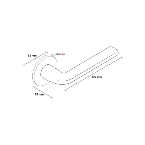 Klamka Scandi Slim mosiądz błyszczący PVD na rozecie okrągłej Corona