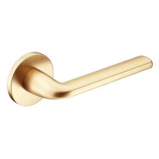 Klamka Scandi Slim mosiądz matowy na rozecie okrągłej Corona