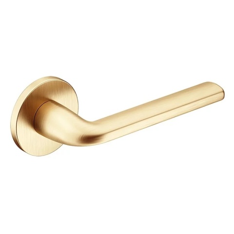 Klamka Scandi Slim mosiądz matowy na rozecie okrągłej Corona