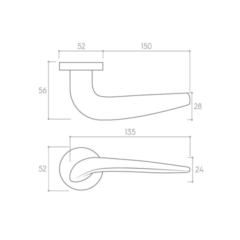 Klamka Soft chrom na rozecie okrągłej Corona