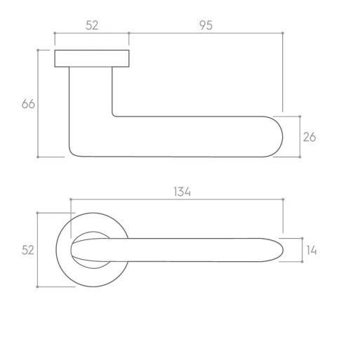 Klamka Spark chrom szczotkowany na rozecie okrągłej Corona