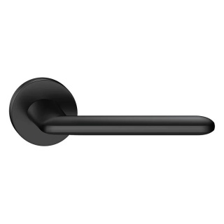 Klamka Spark czarna na rozecie okrągłej Corona