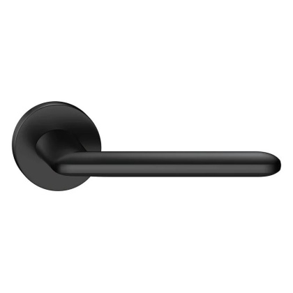 Klamka Spark czarna na rozecie okrągłej Corona