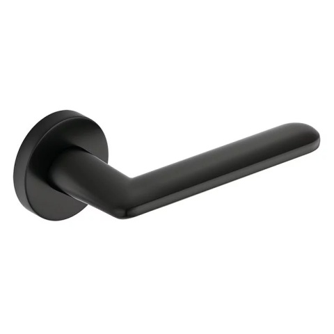 Klamka Spark czarna na rozecie okrągłej Corona