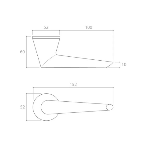 Klamka Unica Slim czarna na rozecie okrągłej Corona