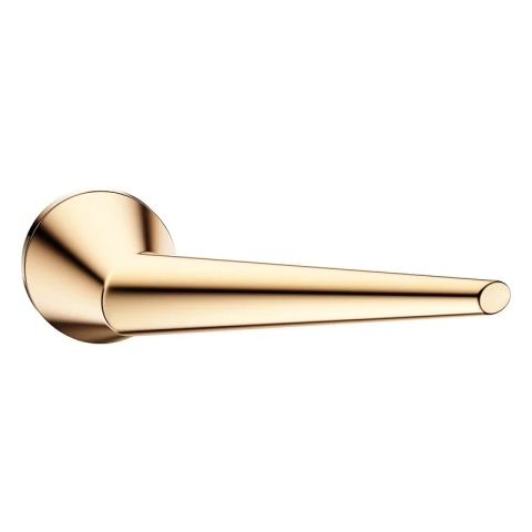 Klamka Unica Slim mosiądz błyszczący PVD na rozecie okrągłej Corona