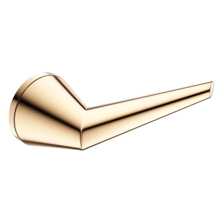 Klamka Unica Slim mosiądz błyszczący PVD na rozecie okrągłej Corona